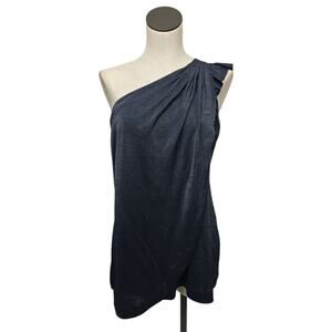 Marc‎ by Marc Jacobs Toga Mini Dress Size Medium Shimmer Blue One Shoulder Party